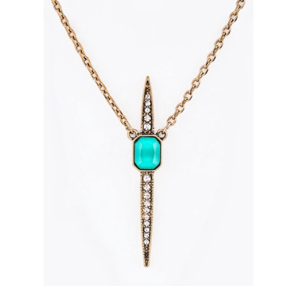 Crystal Spear Pendant Necklace